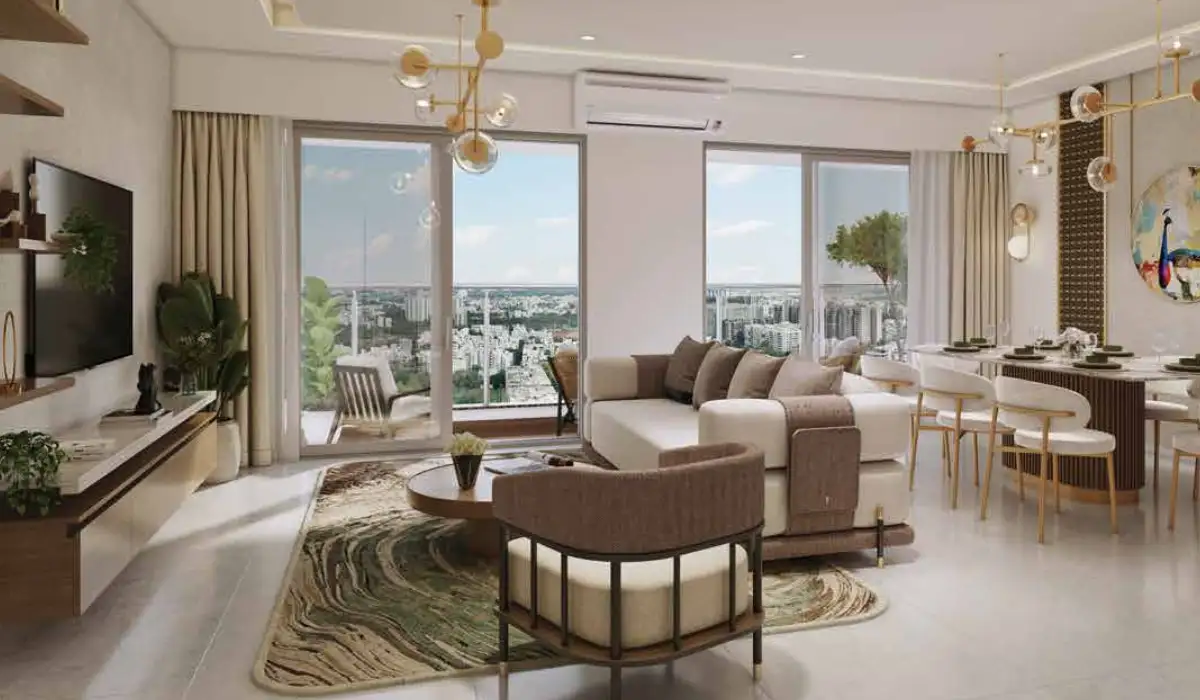 EXPANSIVE LIVING AND DINING AREA